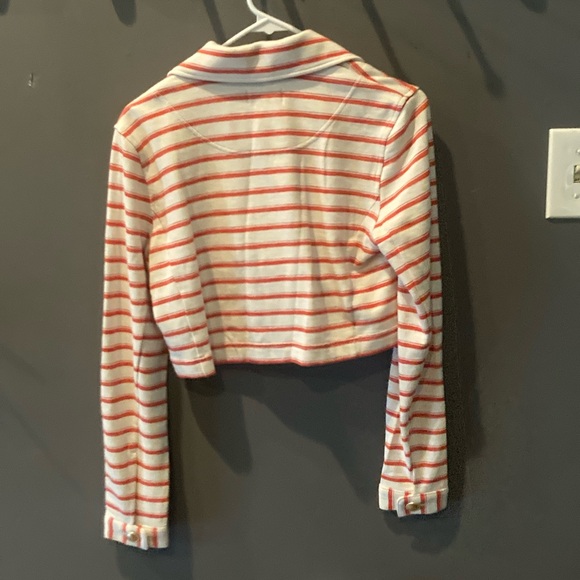 Anthropologie Maeve size 4 cropped striped jacket GUC - Picture 6 of 10